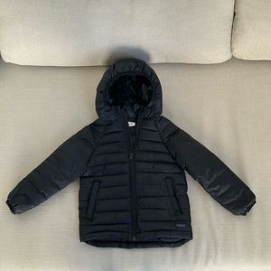 Zara BabyBoy black puffer with attached hood